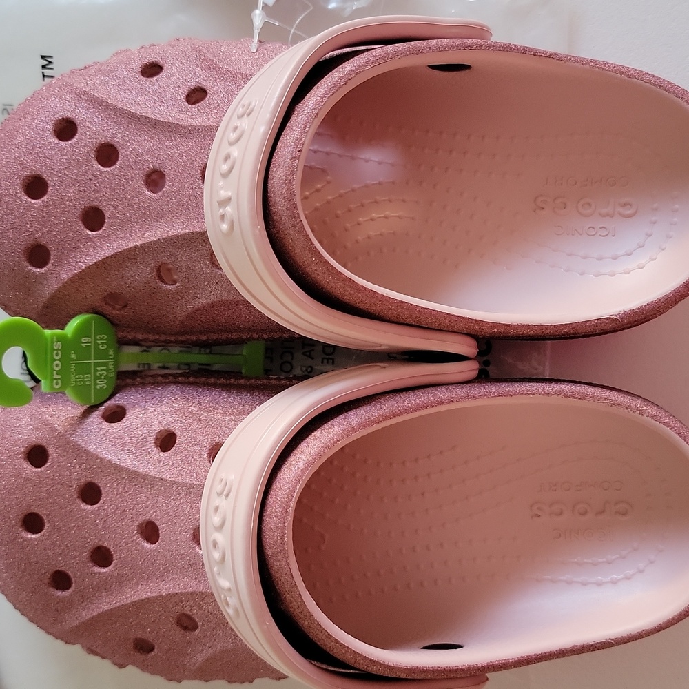 Crocs Girl's Baya Glitter Clog. C13 - Picture 15 of 15